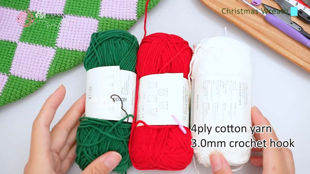 materials for Christmas wreath