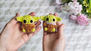 Free Crochet No-Sew Baby Yoda Plushie Pattern for Gifting
