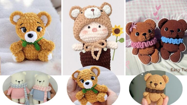 5 Free Crochet Teddy Bear Amigurumi Tutorials for Kids