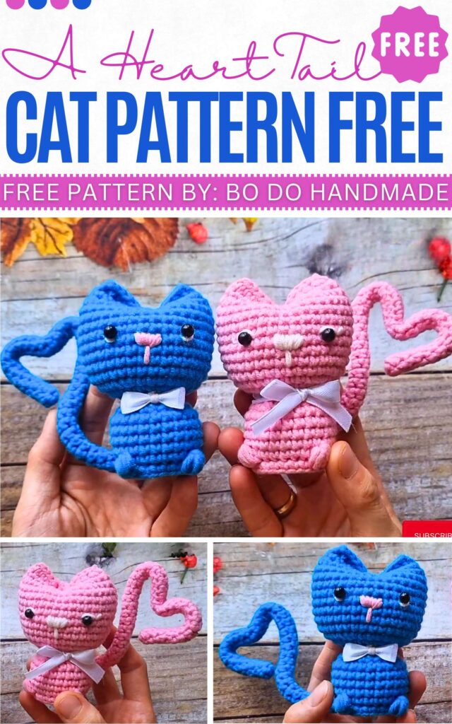 A Heart Tail Cat Pattern free