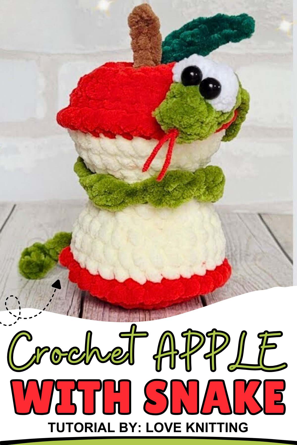 Crochet APPLE With Snake