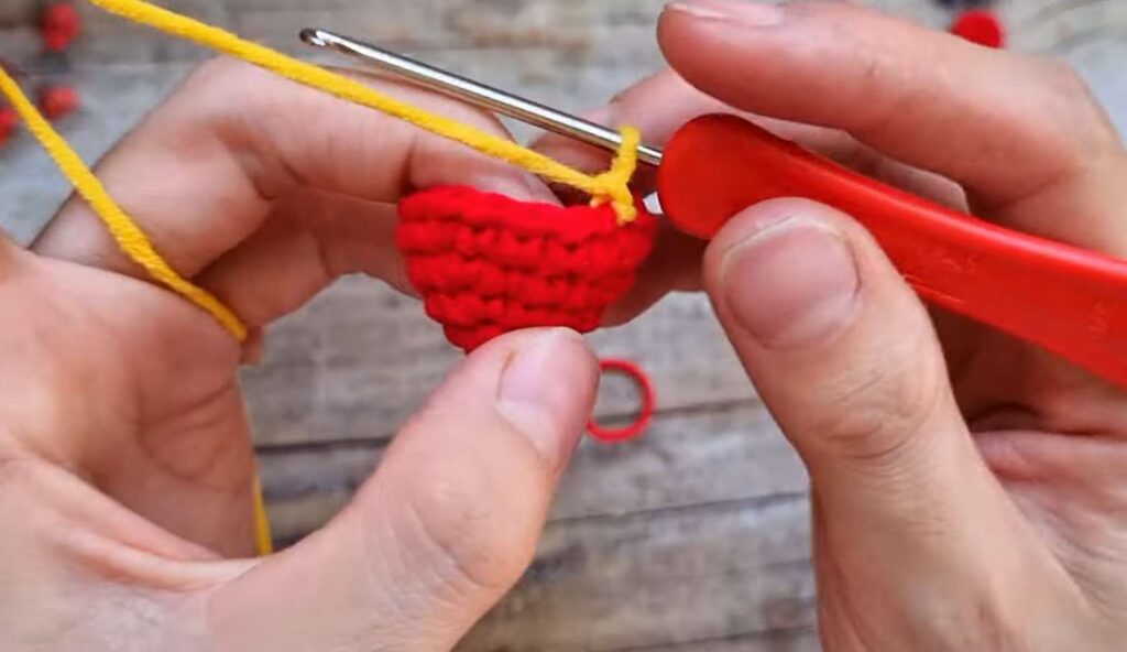 Crochet Fish keychain steps (5)