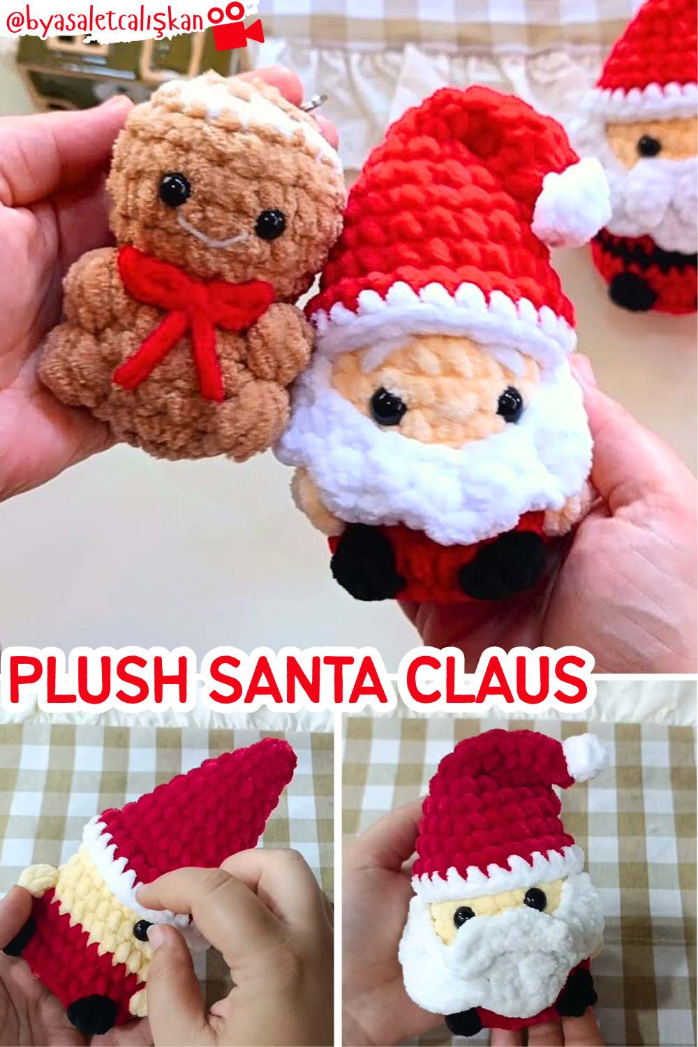 Crochet Plush Santa CLaus