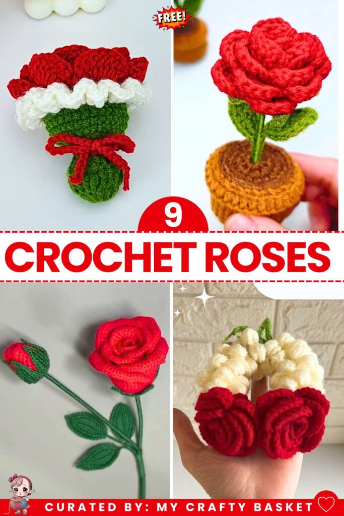 _Crochet roses