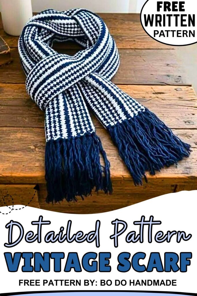 Detailed Pattern Vintage Scarf