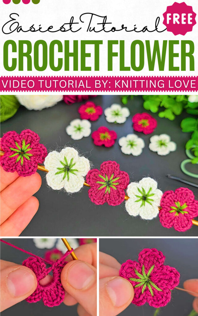 _Easiest Tutorial Crochet Flower