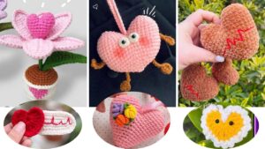 10 Free Crochet Heart Amigurumi & Appliques for Gifting