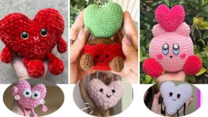6 Free Crochet Heart Plushie Tutorials for Gifting