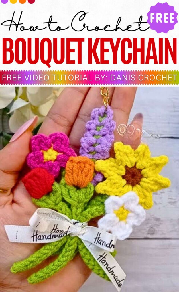 How to Crochet BOuquet Keychain