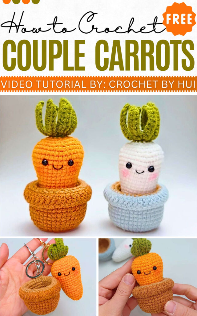 How to Crochet Couple Carrots
