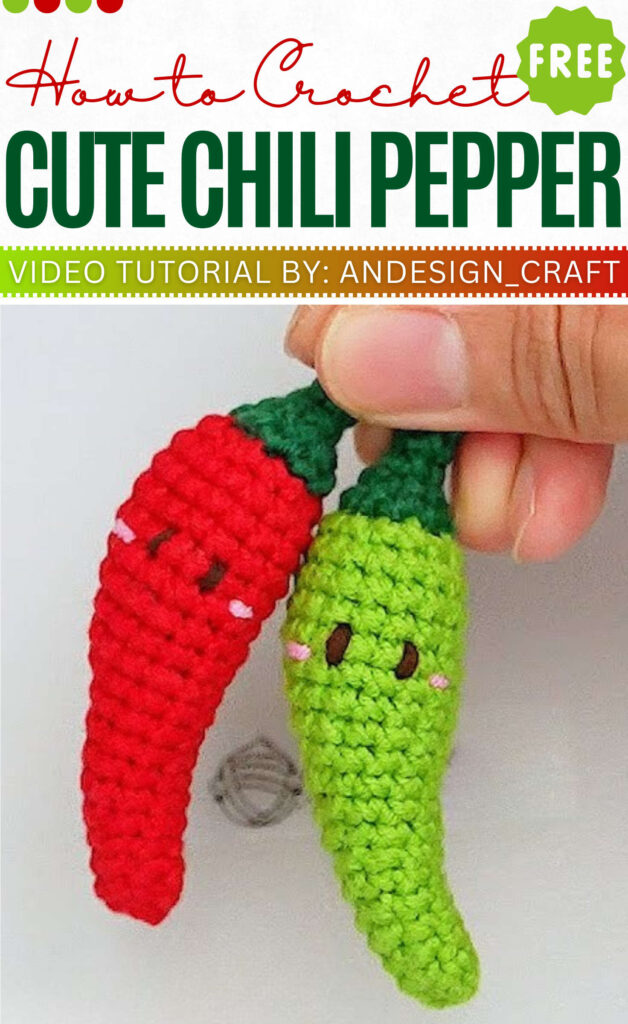 How to Crochet Cute Chili pepper