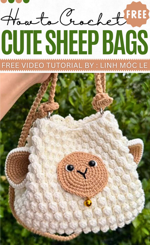 How to Crochet Cute sheep bags