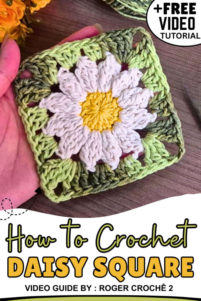 How to Crochet Daisy square