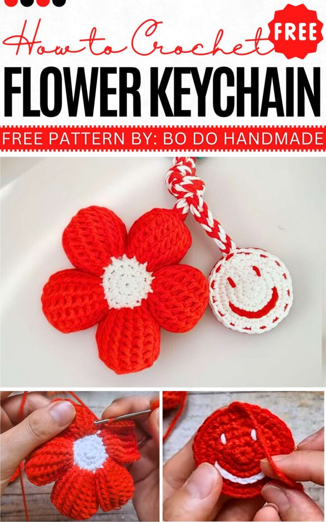 How to Crochet Flower KEychain