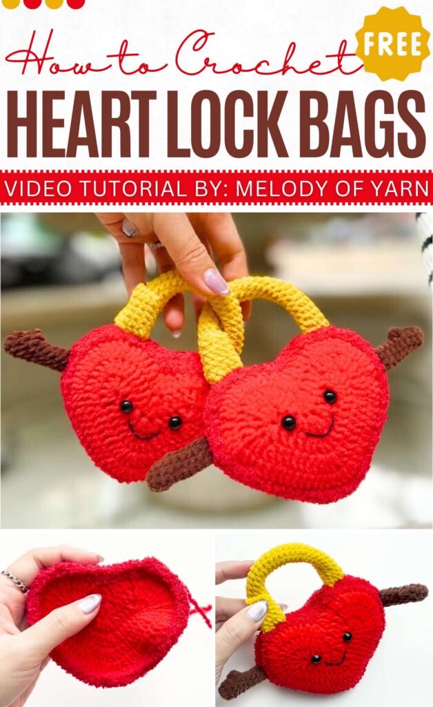 How to Crochet Heart Lock BAGS