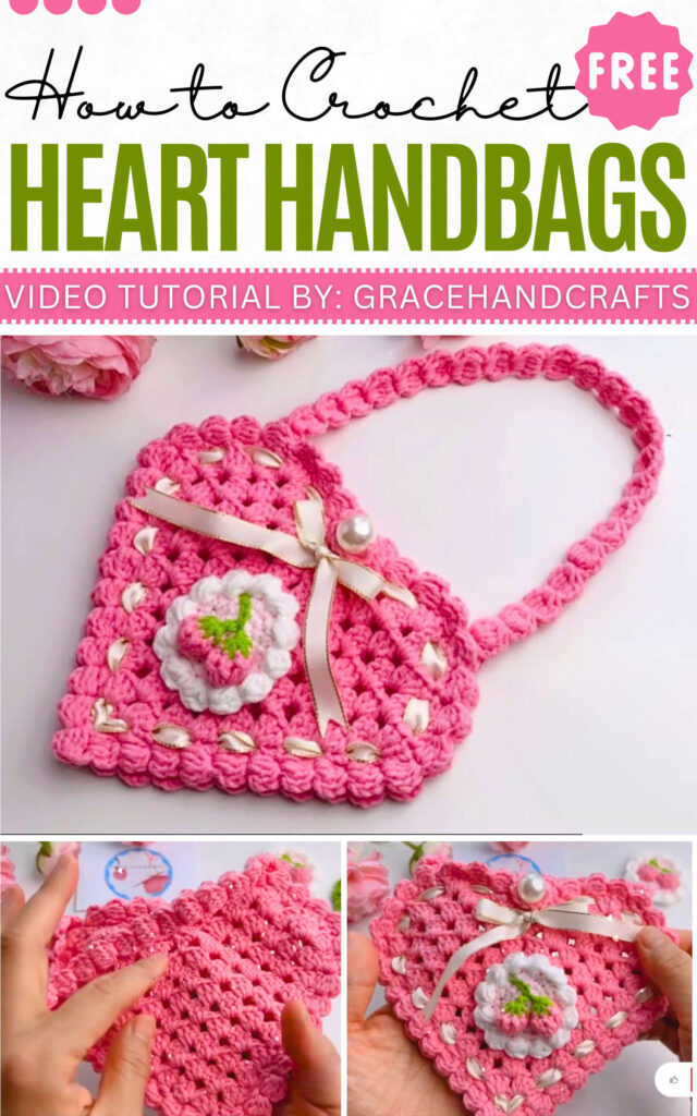 How to Crochet Heart handbags