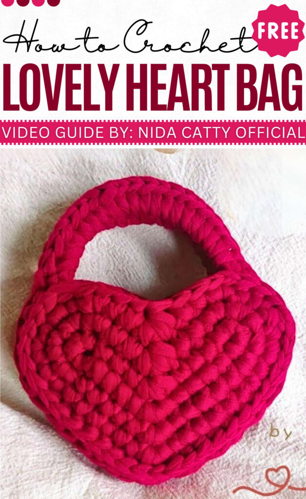 How to Crochet Lovely heart bag
