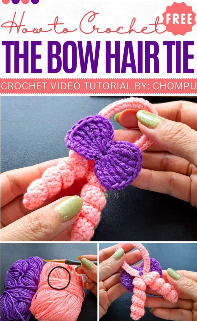 How to Crochet The Bow hair Tie