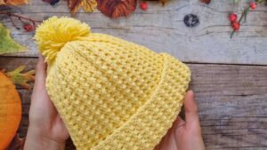 Free Crochet Ribbed Beanie Pattern for Winter