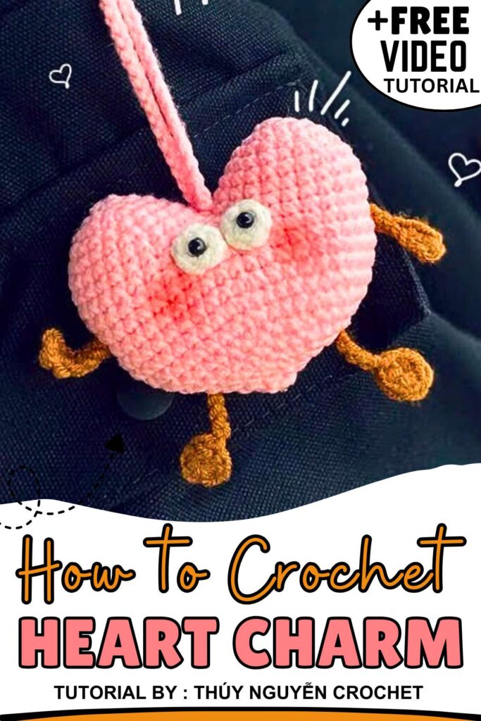 How to Crochet heart Charm