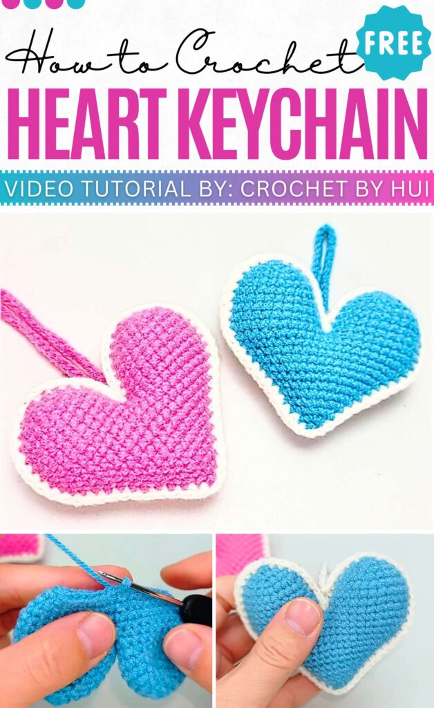 How to Crochet heart Keychain