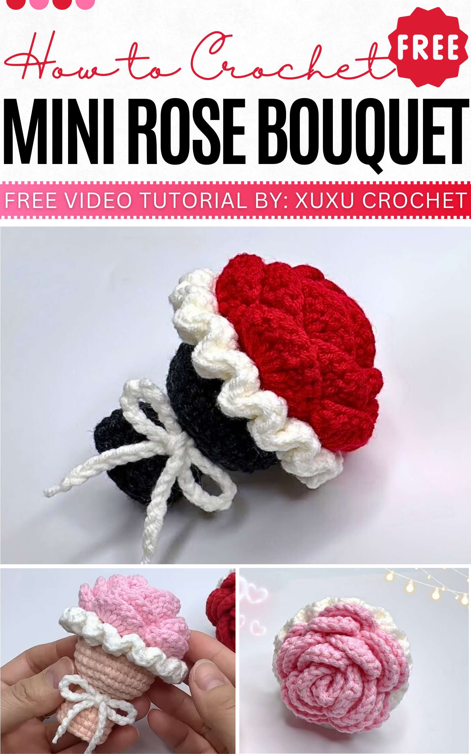 12 Free Crochet Mini Flower Bouquet Tutorials for Gifting – My Crafty ...