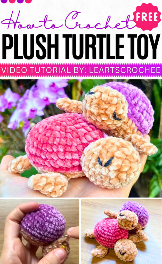 How to Crochet plush turtle toy