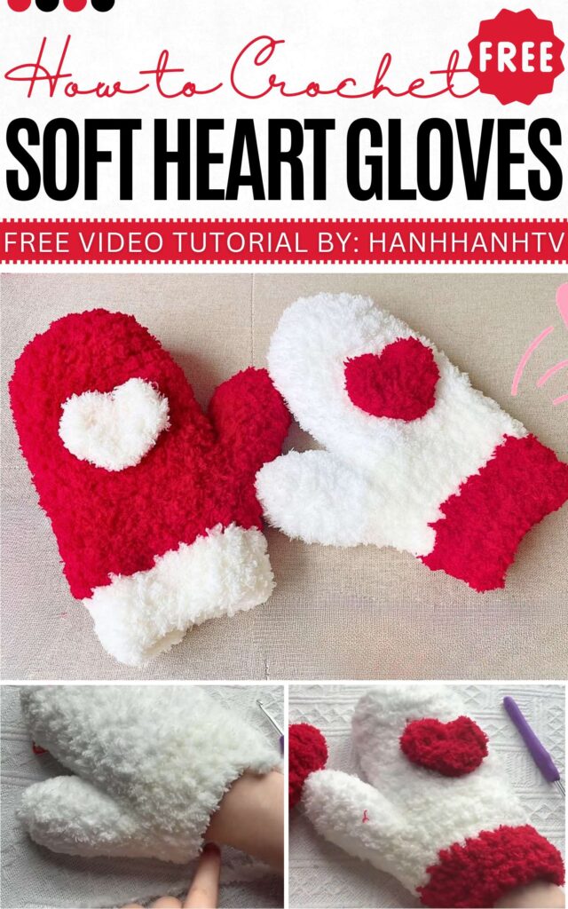 How to Crochet sOFT heART Gloves