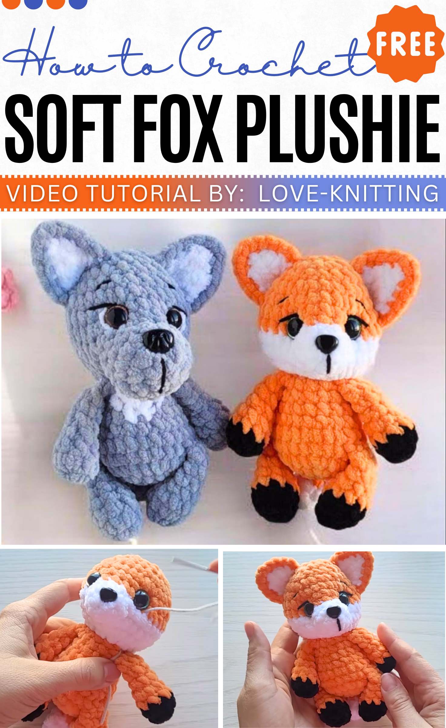 How to Crochet soft fox Plushie (2)