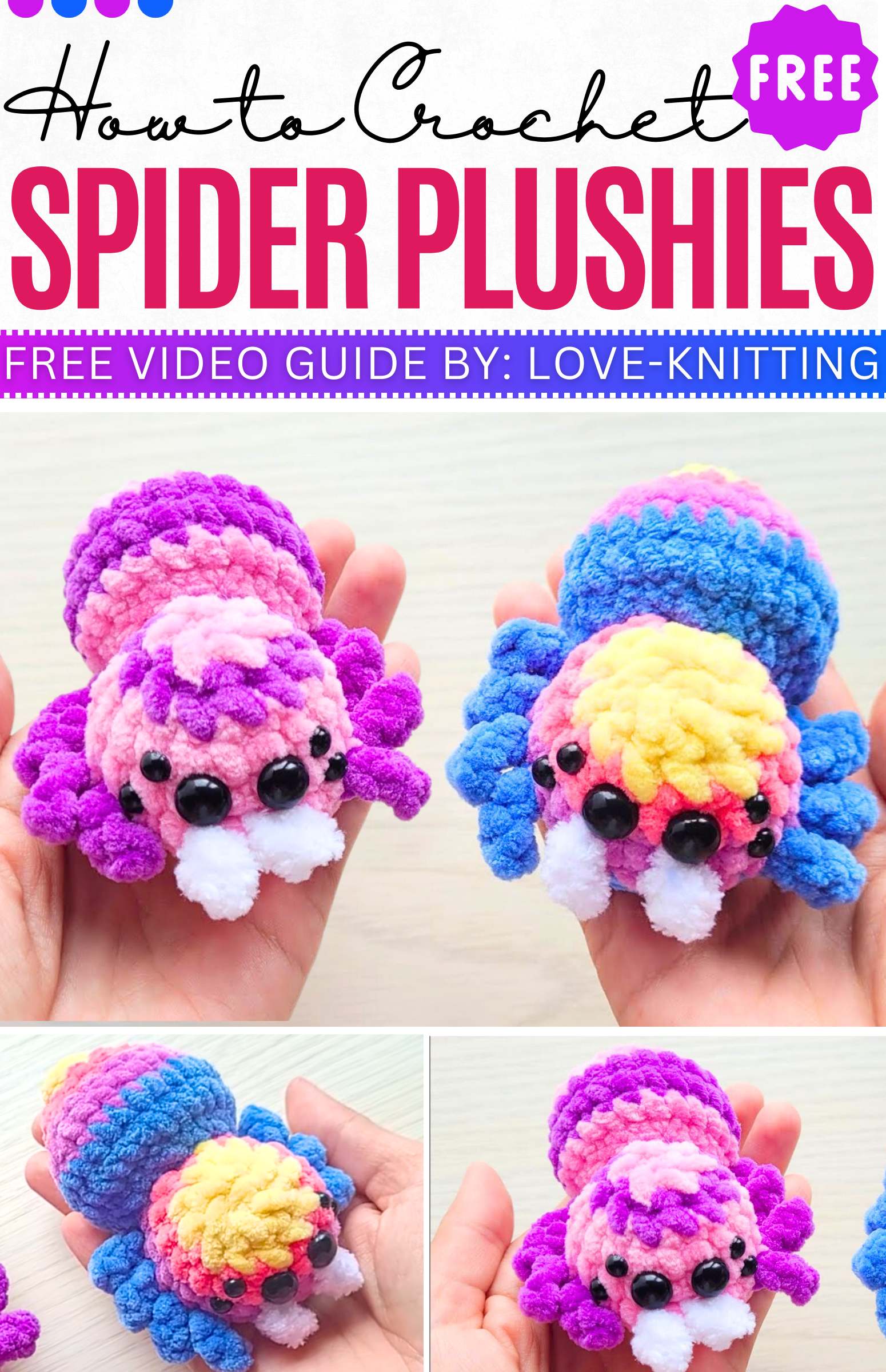 How to Crochet spider Plushies