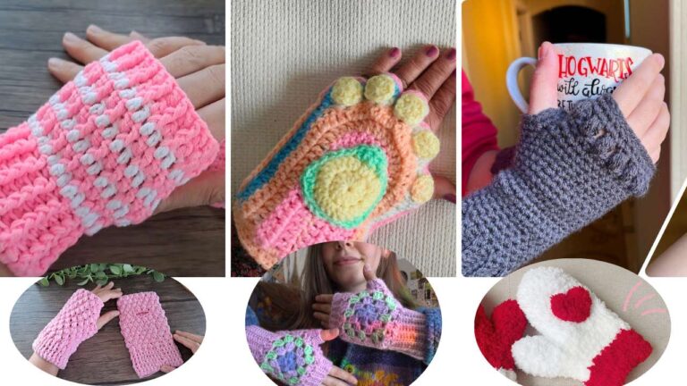 crochet fingerless gloves