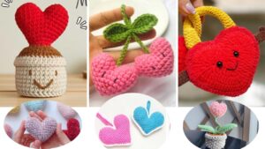 6 Free Crochet Small Heart Patterns for Gifting