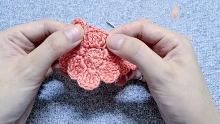 Free Crochet 6 Petal Flower Pattern For Spring