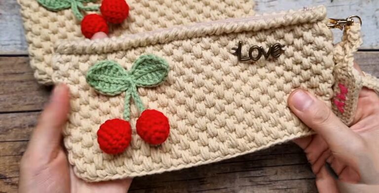 Crochet Cherry Wallet & Handbag Pattern