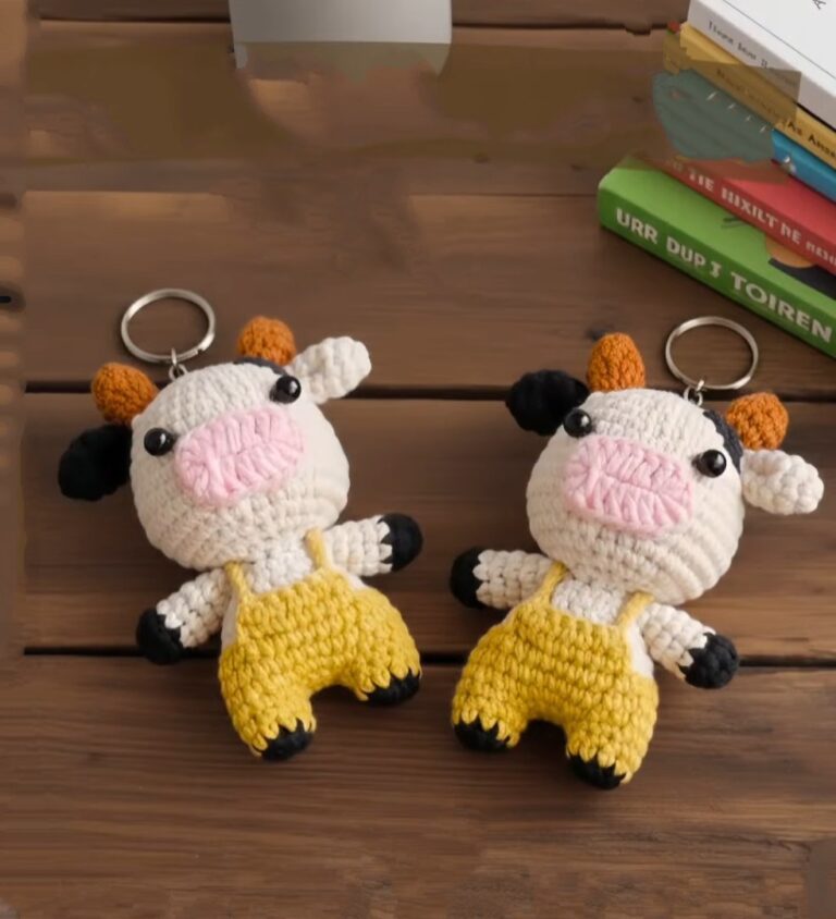 Crochet Buffalo Amigurumi Keychain Pattern Free