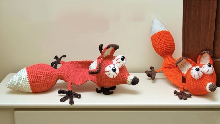 Crochet Fox Amigurumi Door Stopper Pattern