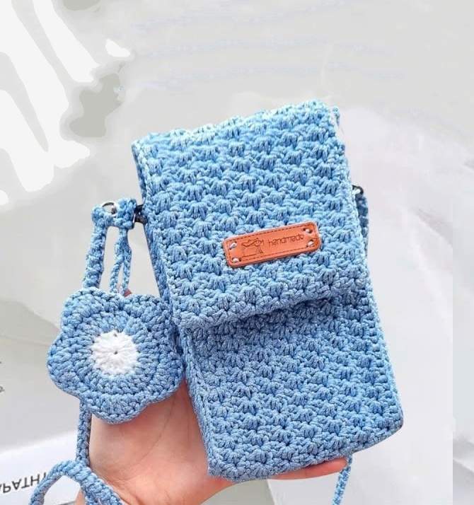 Crochet Phone Pouch Bag Pattern Step by step