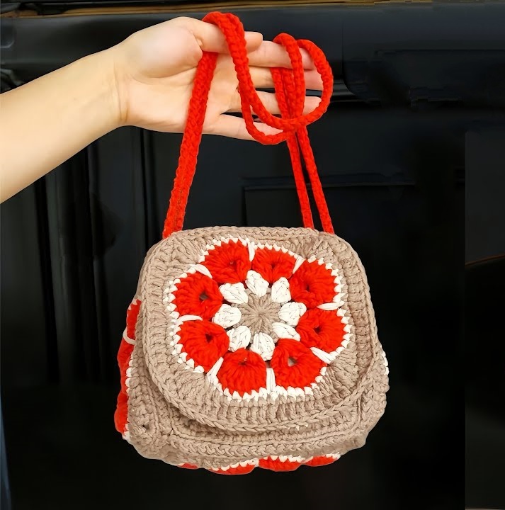 Crochet Granny Square Handbag Pattern Free
