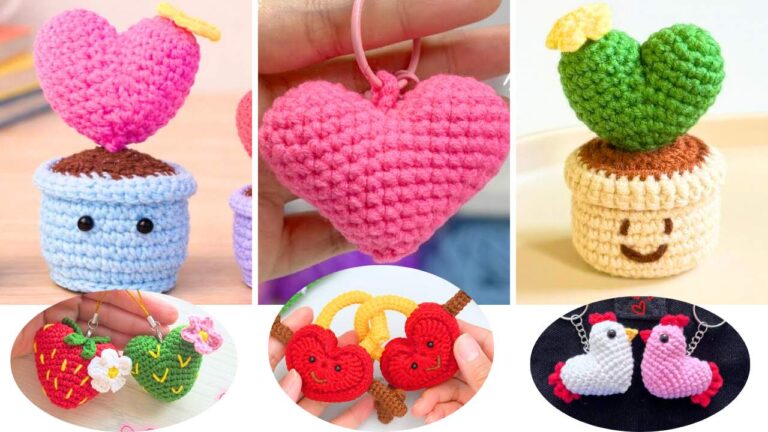 7 Free Crochet Heart Charm Tutorials for Gifting