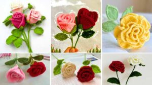 16 Free Crochet Rose Flower Patterns for Spring