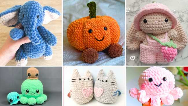 17 Free Crochet Kawaii Big Plushie Tutorials for Kids