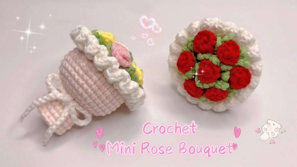 crochet mini rose