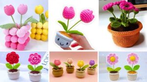 13 Free Crochet Potted Plant Tutorials for Spring