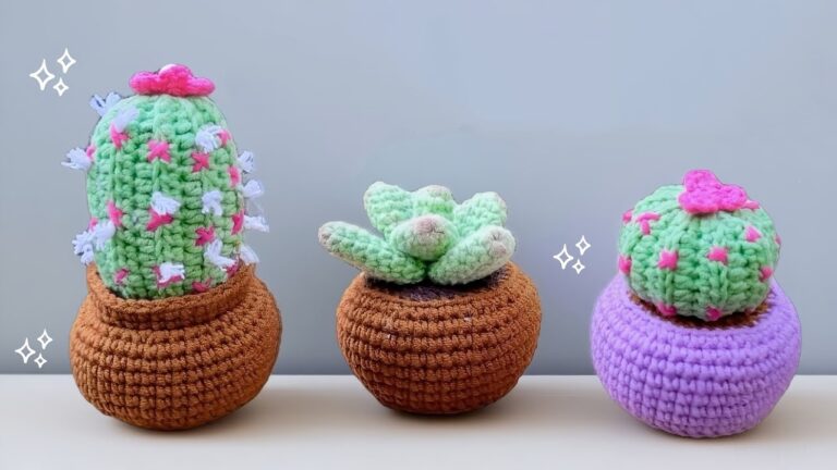 Free Crochet Cactus Pattern (3-in-1 Pattern)