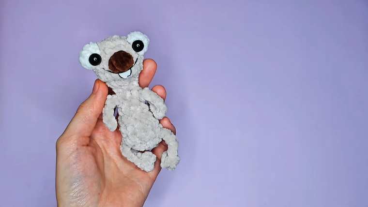 Free Crochet Sloth Plushie Pattern for Kids