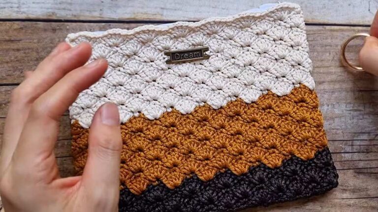 Crochet Shell Stitch Bag Pattern For Autumn