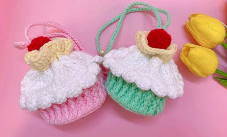 Free Crochet Cake Pouch Bag Pattern