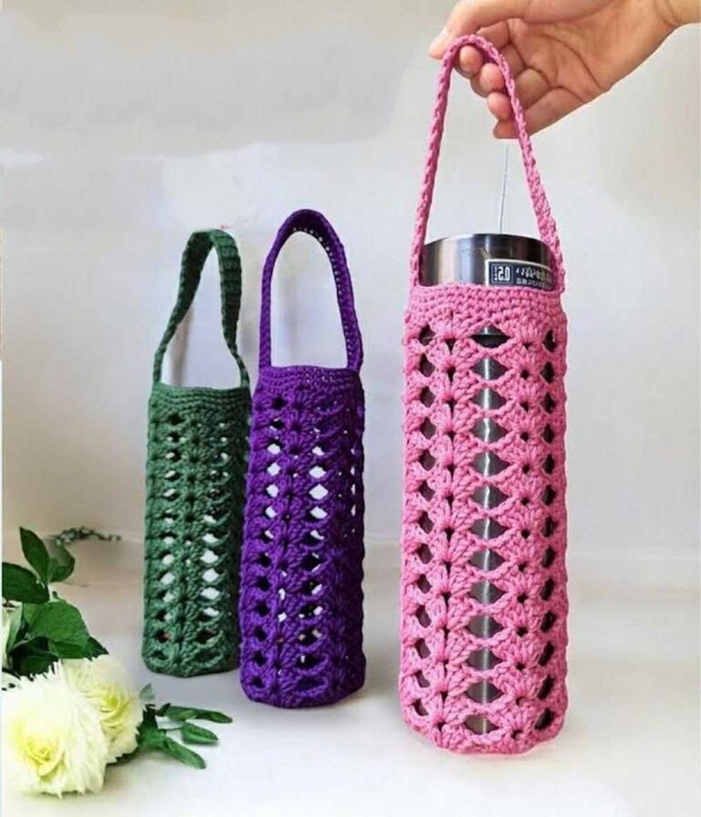Free Crochet Water Bottle Holder Pattern For Summer