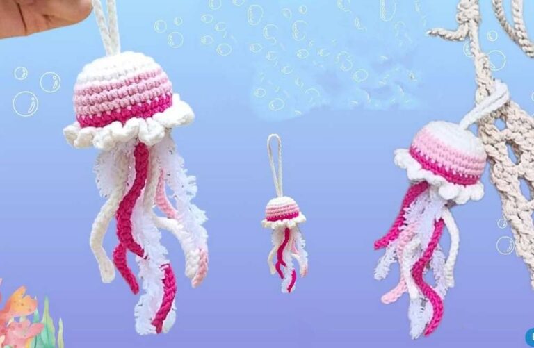 Crochet Jellyfish Keychain Pattern For Summer