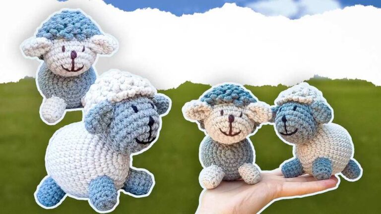 Crochet Amigurumi Sheep Keychain Pattern